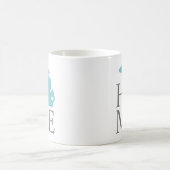 Michigan Zuhause Aqua Blue Custom City Herz Kaffeetasse (Mittel)