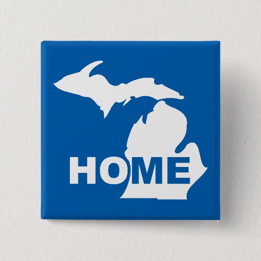 Michigan Zuhause Away From Staat Button Abzeichen (Vorderseite)