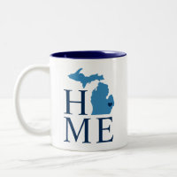 Michigan Zuhause Blue und Navy Custom City Heart