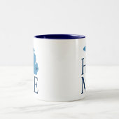 Michigan Zuhause Blue und Navy Custom City Heart Zweifarbige Tasse (Mittel)