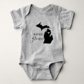 Michigan Zuhause Grown Staat T-Shirt Baby Strampler (Vorderseite)