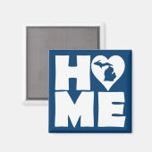 Michigan Zuhause Heart Staat Kühlschrankmagnet (Vorderseite/Rückseite)
