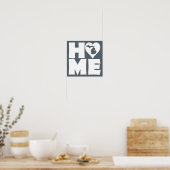 Michigan Zuhause Heart Staat Poster Sign (Küche)