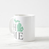Michigan Zuhause Mint Green Custom City Heart Kaffeetasse (Vorderseite Links)