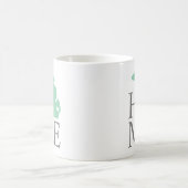 Michigan Zuhause Mint Green Custom City Heart Kaffeetasse (Mittel)