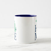 Michigan Zuhause Mint und Navy Blue Custom City He Zweifarbige Tasse (Mittel)