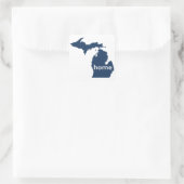 Michigan Zuhause Quadratischer Aufkleber (Tasche)