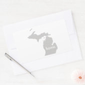 Michigan Zuhause Silhouette Staat Karte Rechteckiger Aufkleber (Umschlag)