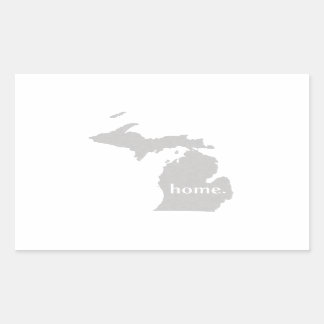 Michigan Zuhause Silhouette Staat Karte Rechteckiger Aufkleber