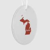 Michigan-Zuhause-Silhouette-Staatskarte Ornament (Vorderseite)