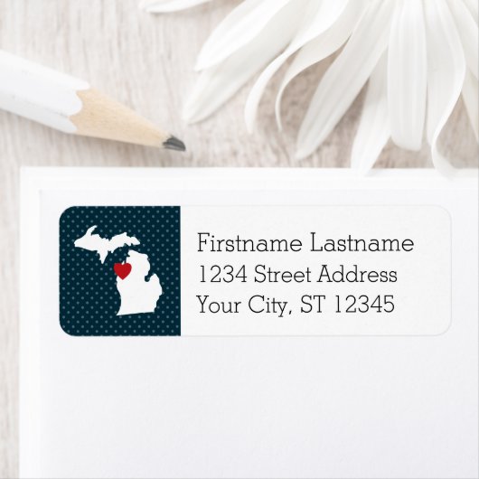 Michigan Zuhause Staat City Map - Benutzerdefinier (Insitu)