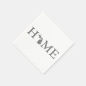 Michigan Zuhause Staat Grau Word Art Paper Party Serviette (Ecke)