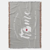 Michigan Zuhause Staat Personalisiert Decke (Vorderseite Vertikal)