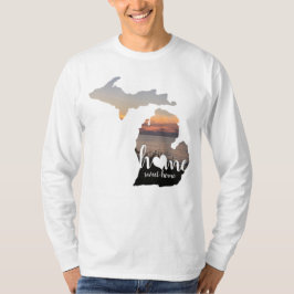 Michigan Zuhause Sweet Zuhause Typografie mit Herz T-Shirt