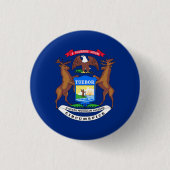 Michigander-Flagge, Flagge Michigans Button (Vorderseite)