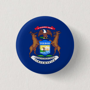 Michigander-Flagge, Flagge Michigans Button