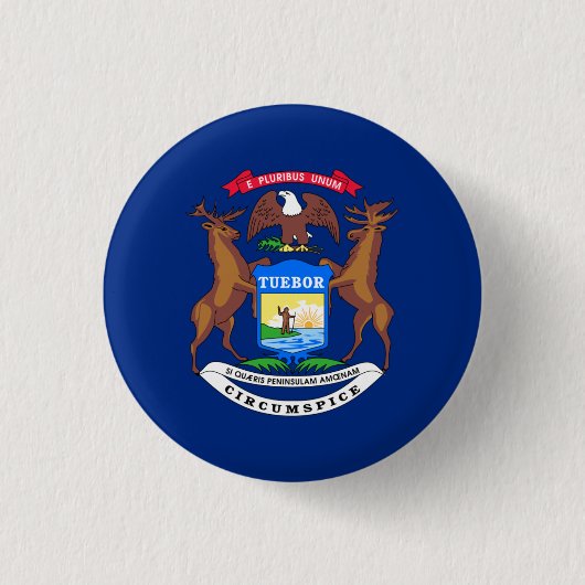 Michigander-Flagge, Flagge Michigans Button (Vorderseite)