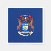Michigander-Flagge, Flagge von Michigan Serviette (Vorderseite)