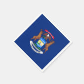 Michigander-Flagge, Flagge von Michigan Serviette (Ecke)