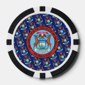 Michigander-Flagge & Siegel, Michigan Pokerchips (Vorderseite)