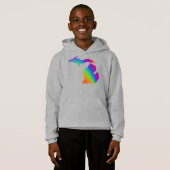 Michigander Regenbogen Liebe ist Liebe farbig Hoodie (Vorne ganz)