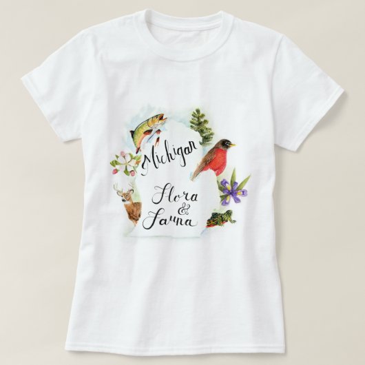 Michiganflora u. -fauna T-Shirt (Design vorne)
