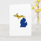 Michigannamenswort-Kunst-Gelb-großer Gruß Karte (Gelbe Blume)