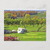MICHIGANS ALTE MISSIONSPENINSULA IN FALL POSTKARTE (Vorderseite)