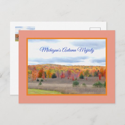 MICHIGAN'S AUTUMN MAJESTY POSTCARD POSTKARTE (Vorne/Hinten)