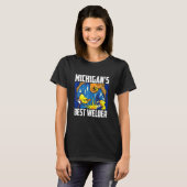 Michigan's Best Welder Ironworker Ironsmith Weldin T-Shirt (Vorne ganz)