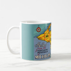 Michigans Karte der nördlichen Halbinsel Kaffeetasse