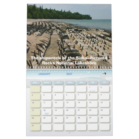Michigans obere Halbinsel. Kalender (Jan 2027)