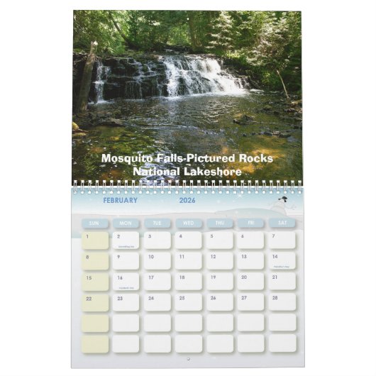 Michigans obere Halbinsel. Kalender (Feb 2026)