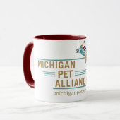 Michigan's Paw Prints Coffee Tasse (Vorderseite Links)