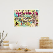 Michigans Upper Peninsula Druck Poster (Küche)
