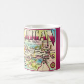 Michigans Upper Peninsula Karte Tasse (VorderseiteRechts)