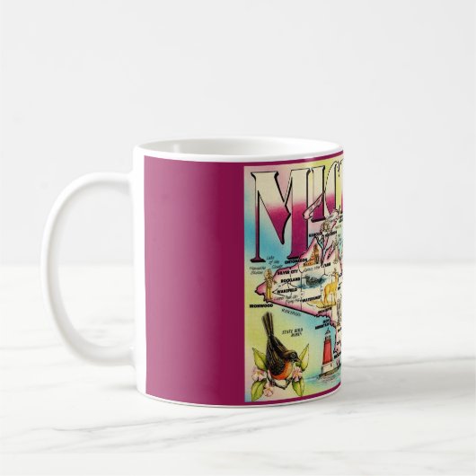 Michigan's Upper Peninsula Map Tasse (Links)