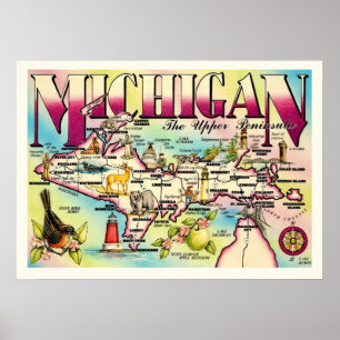 Michigan's Upper Peninsula Print Poster