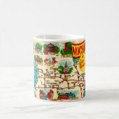 Michigans Wasser-Wunderland-Karte Kaffeetasse (Mittel)