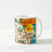 Michigan's Water Wonderland Map Kaffeetasse (VorderseiteRechts)