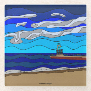 Michigansee - Glasuntersetzer
