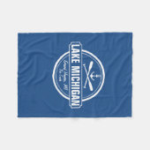 Michigansee, kundenspezifische Stadt, Name, Anker, Fleecedecke (Vorderseite (Horizontal))