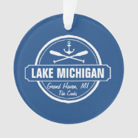 Michigansee, kundenspezifische Stadt, Name, Anker,