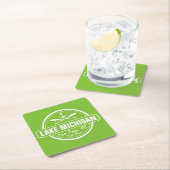 Michigansee, kundenspezifische Stadt, Name, Anker, Rechteckiger Pappuntersetzer (Vor Ort)