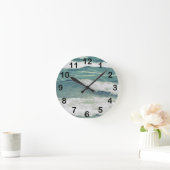 Michigansee-Rollen-Wellen Runde Wanduhr (Zuhause)