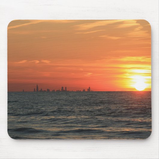 Michigansee-Sonnenuntergang 1 Mousepad (Vorne)