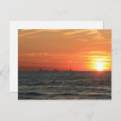 Michigansee-Sonnenuntergang 1 Postkarte (Vorne/Hinten)