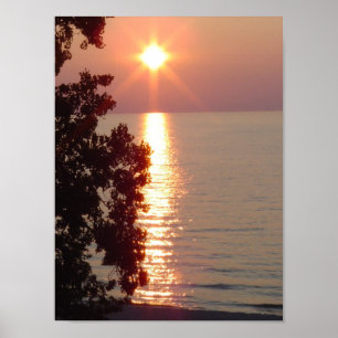 Michigansee-Sonnenuntergang Poster
