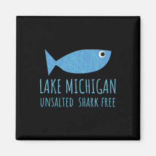 Michigansee Ungesalzener Hai Freie Große Seen Fisc Magnet