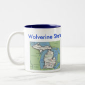 Michigansymbole u. -karte zweifarbige tasse (Links)